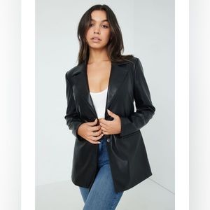 Garage faux leather blazer, size small